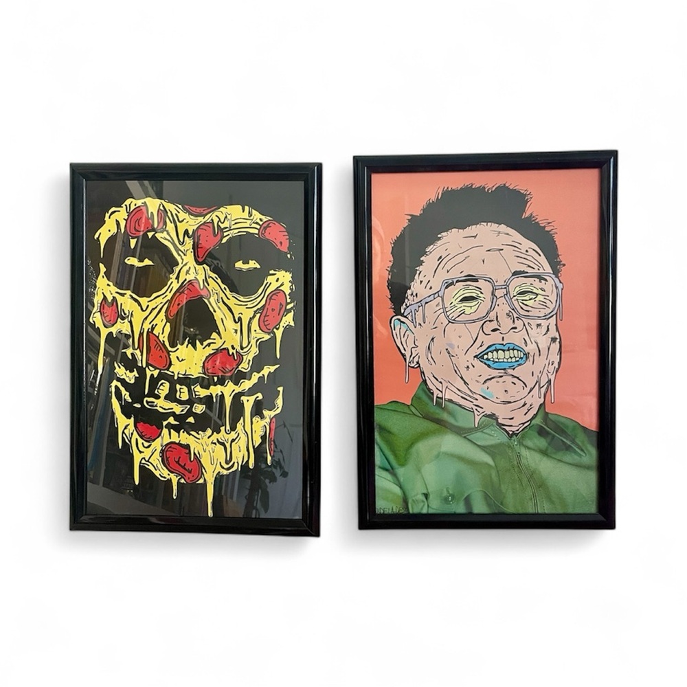 2 Deladeso Grime Framed 13x19 Inches Prints Misfits And Kim Jong-un